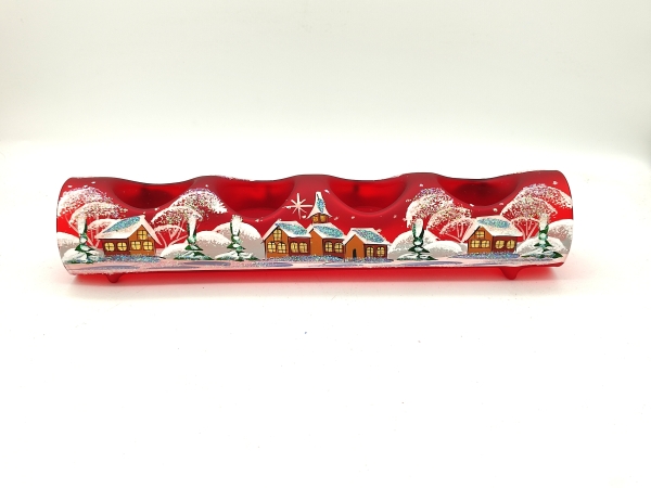 Teelichthalter für 4 Lichter in Rot